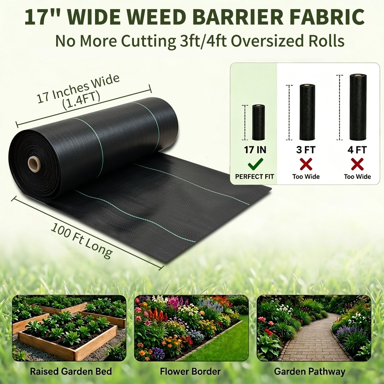 Close-up of EXTRAEASY heavy-duty woven weed barrier fabric texture