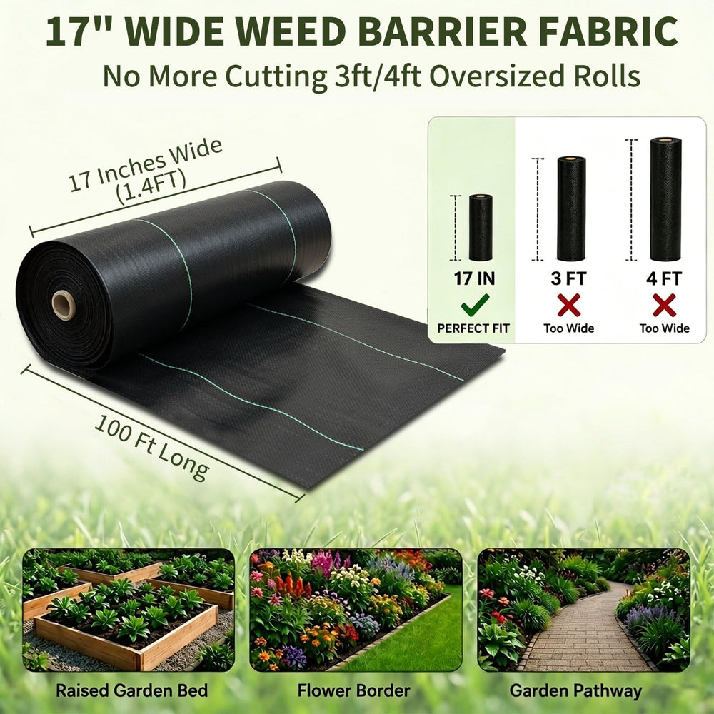 Close-up of EXTRAEASY heavy-duty woven weed barrier fabric texture