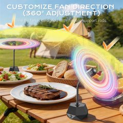 Close-up of Eyriolya Fly Fan with soft blades