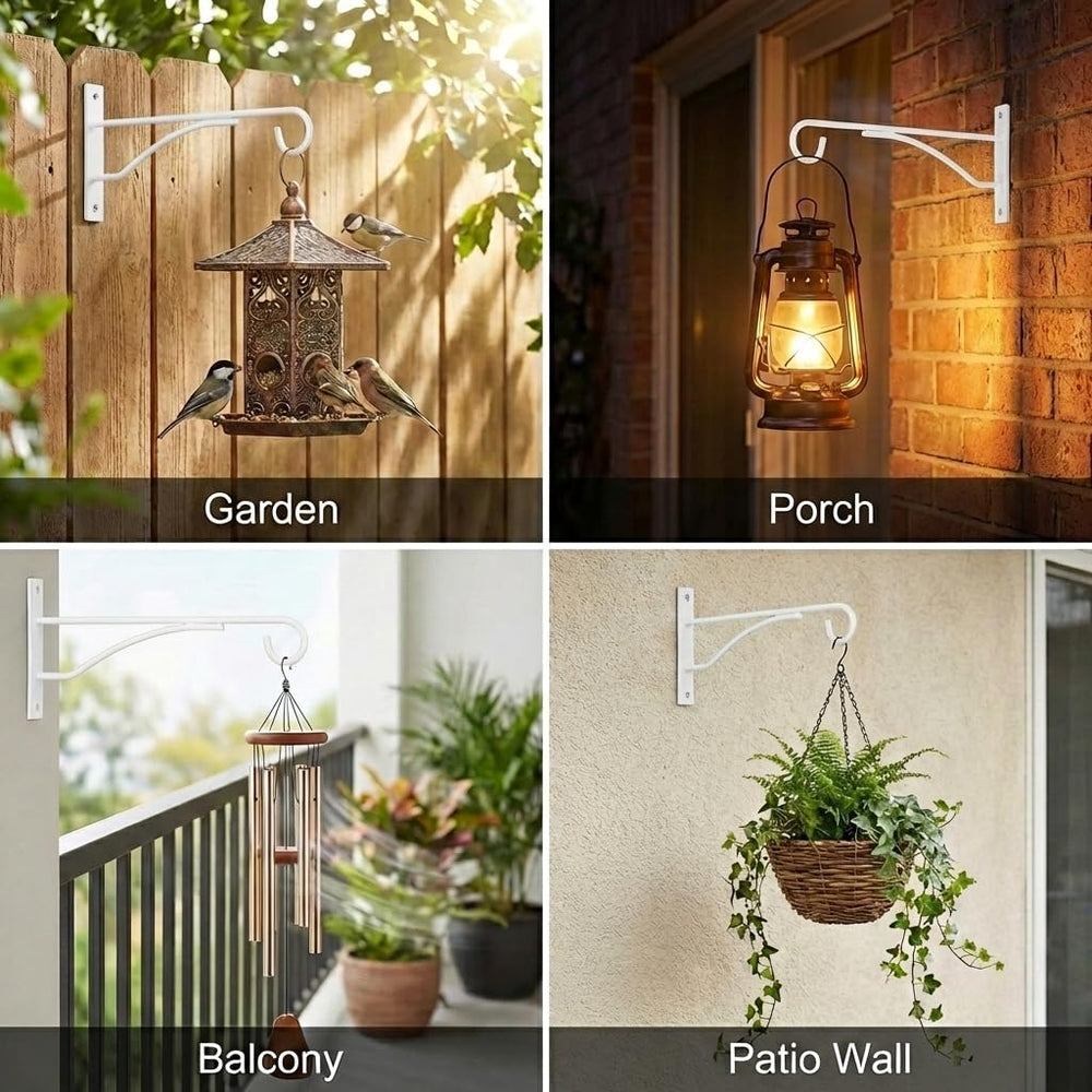 Close-up of Eyrosa plant hanger showcasing the rust-resistant finish