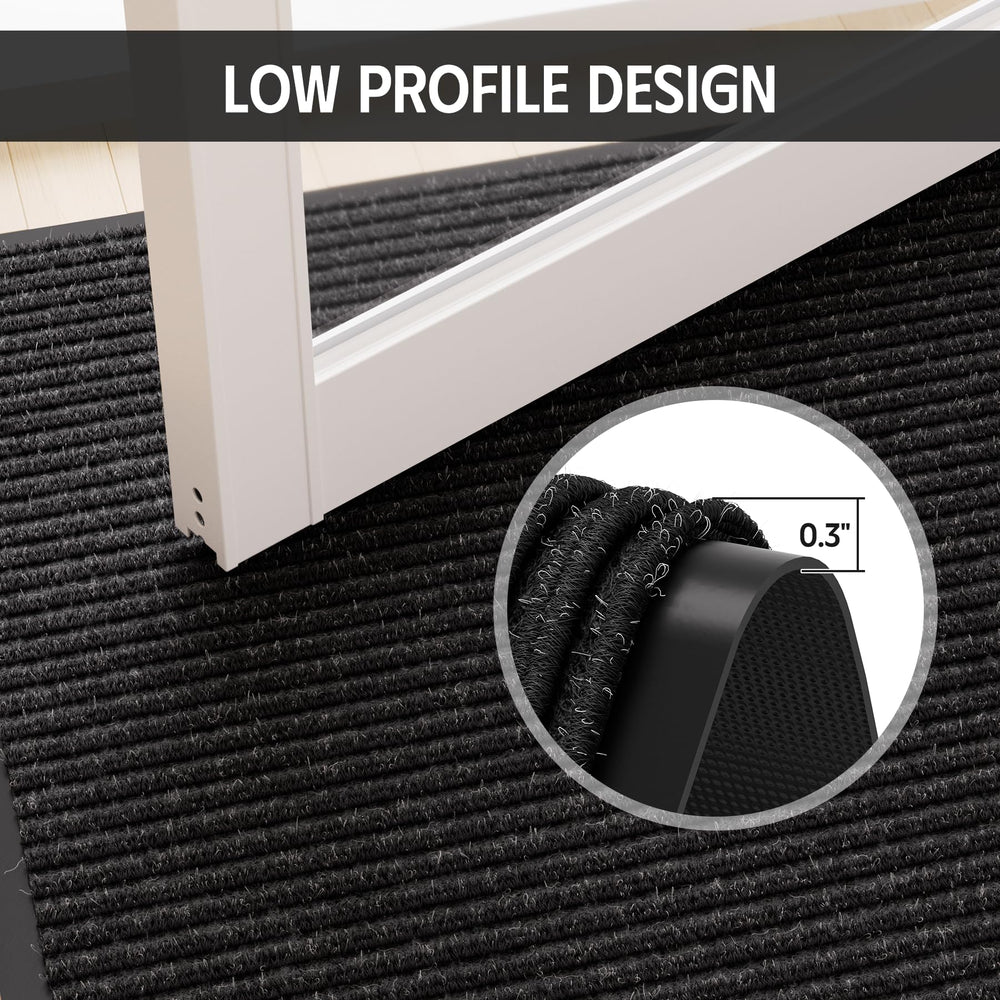 Close-up of EZ2LIVE door mat's polyester fibers