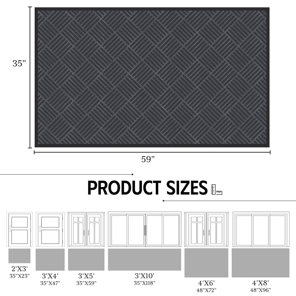 Close-up of EZ2LIVE doormat non-slip PVC backing