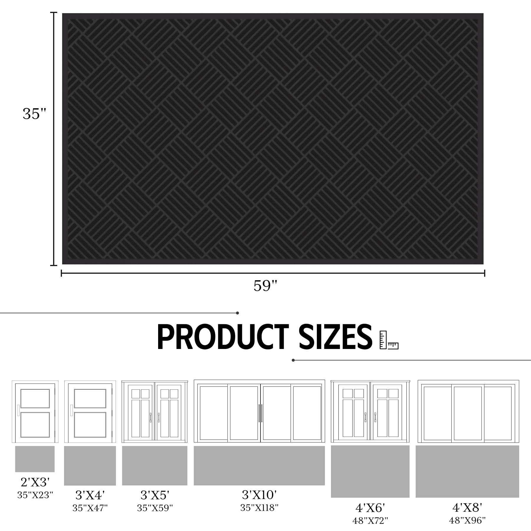 Close-up of EZ2LIVE doormat showing absorbent polyester fibers