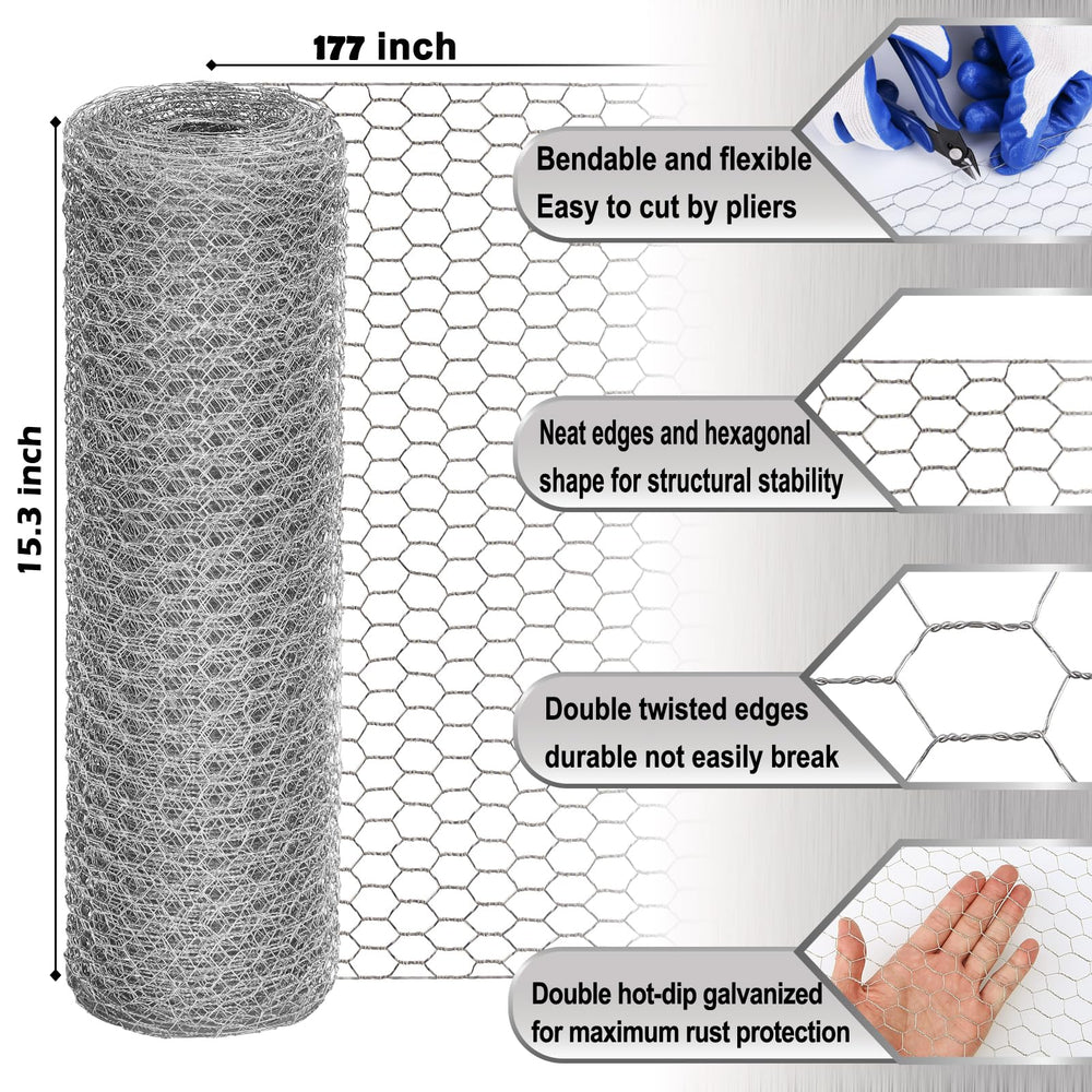Close-up of Fabulas Chicken Wire showing hexagonal mesh