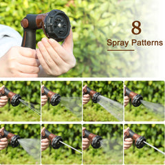 Close-up of FANHAO hose nozzle ergonomic rubber handle