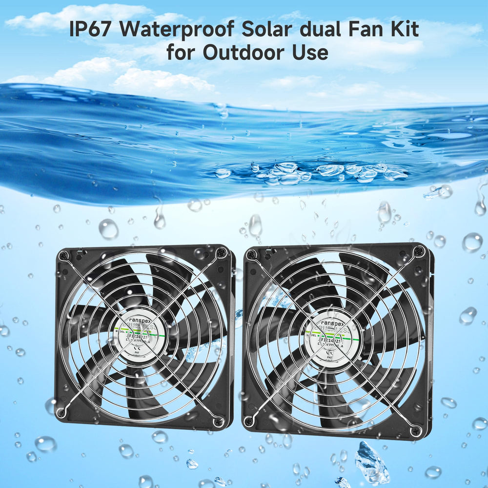Close-up of Fanspex 25W solar panel and wiring