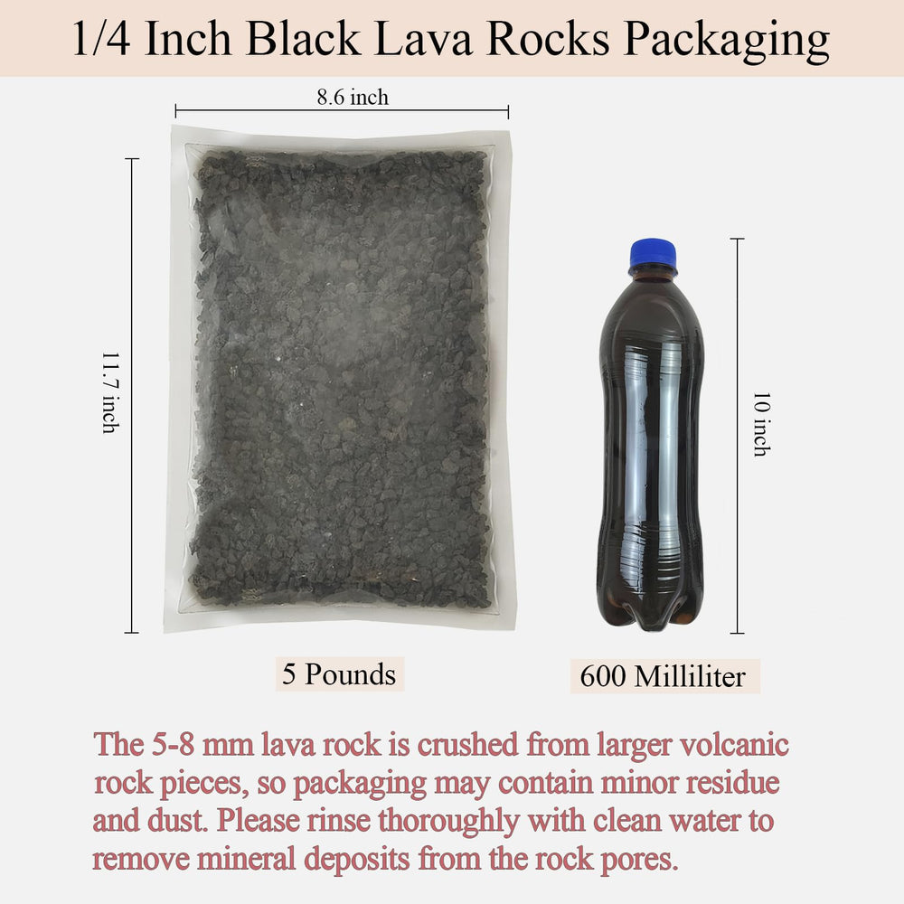 Close-up of FANTIAN Black Lava Rocks showing texture