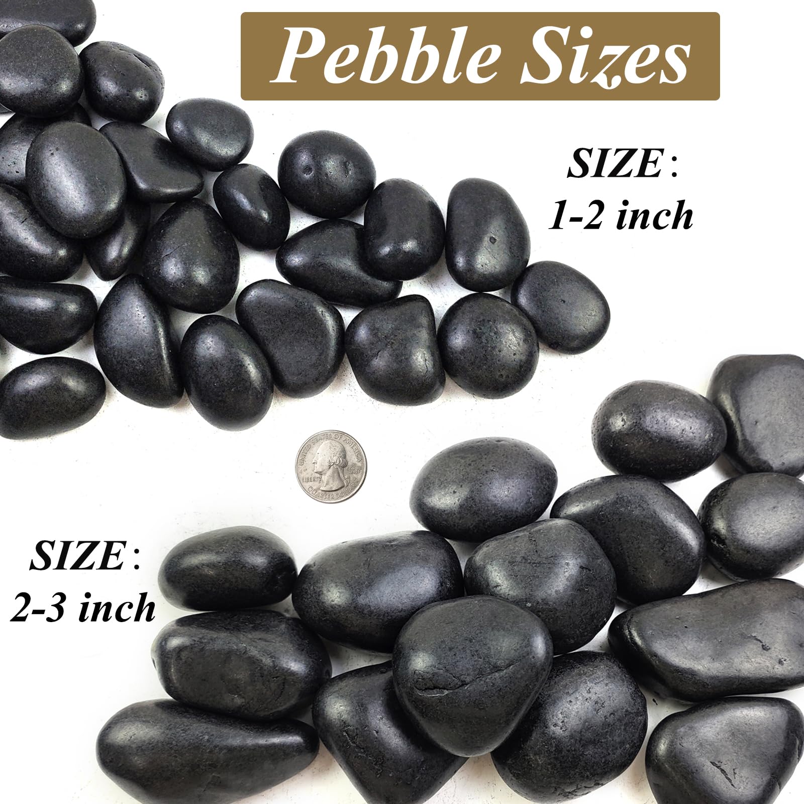 Close-up of FANTIAN Black River Rocks showing unique shapes