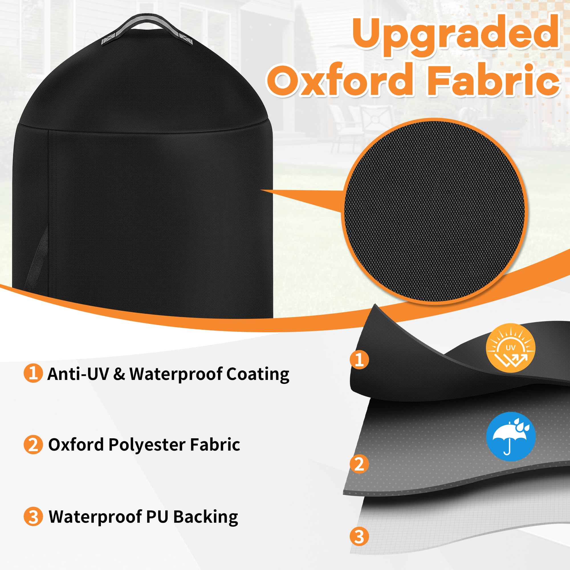 Close-up of fastening straps on i COVER Grill Cover