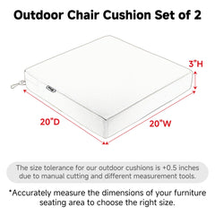 Close-up of Favoyard outdoor chair cushion thickness