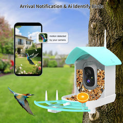 Close-up of Fazoxo Bird Feeder Camera with mounting kit