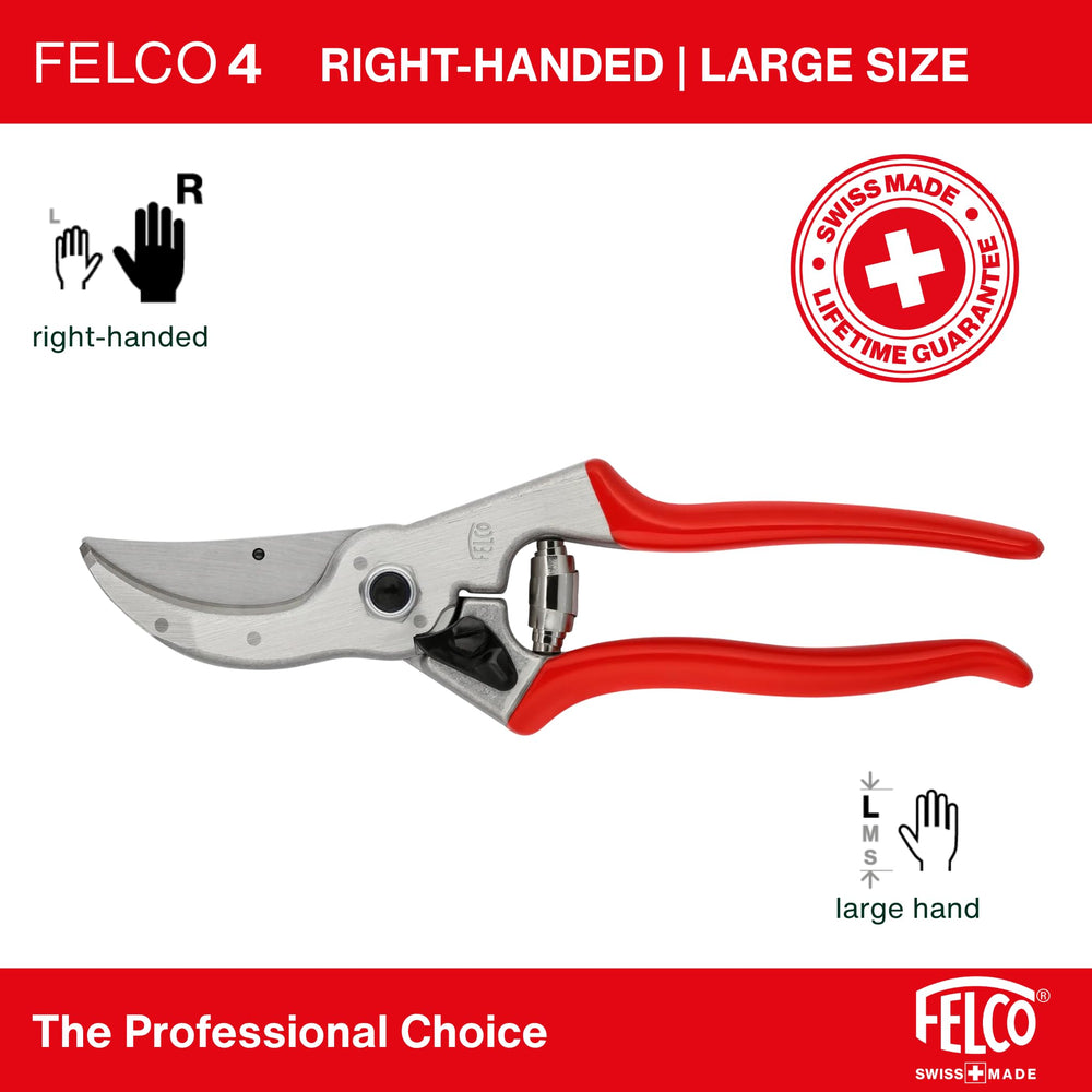 Close-up of FELCO F4 handles with rubberized grips