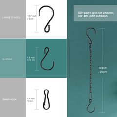 Close-up of Fetanten hanging chain's metal clips