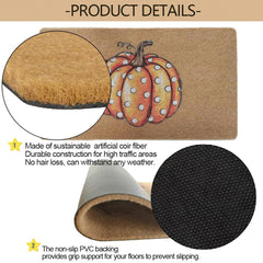 Close-up of FGSS Pumpkin Doormat texture and design