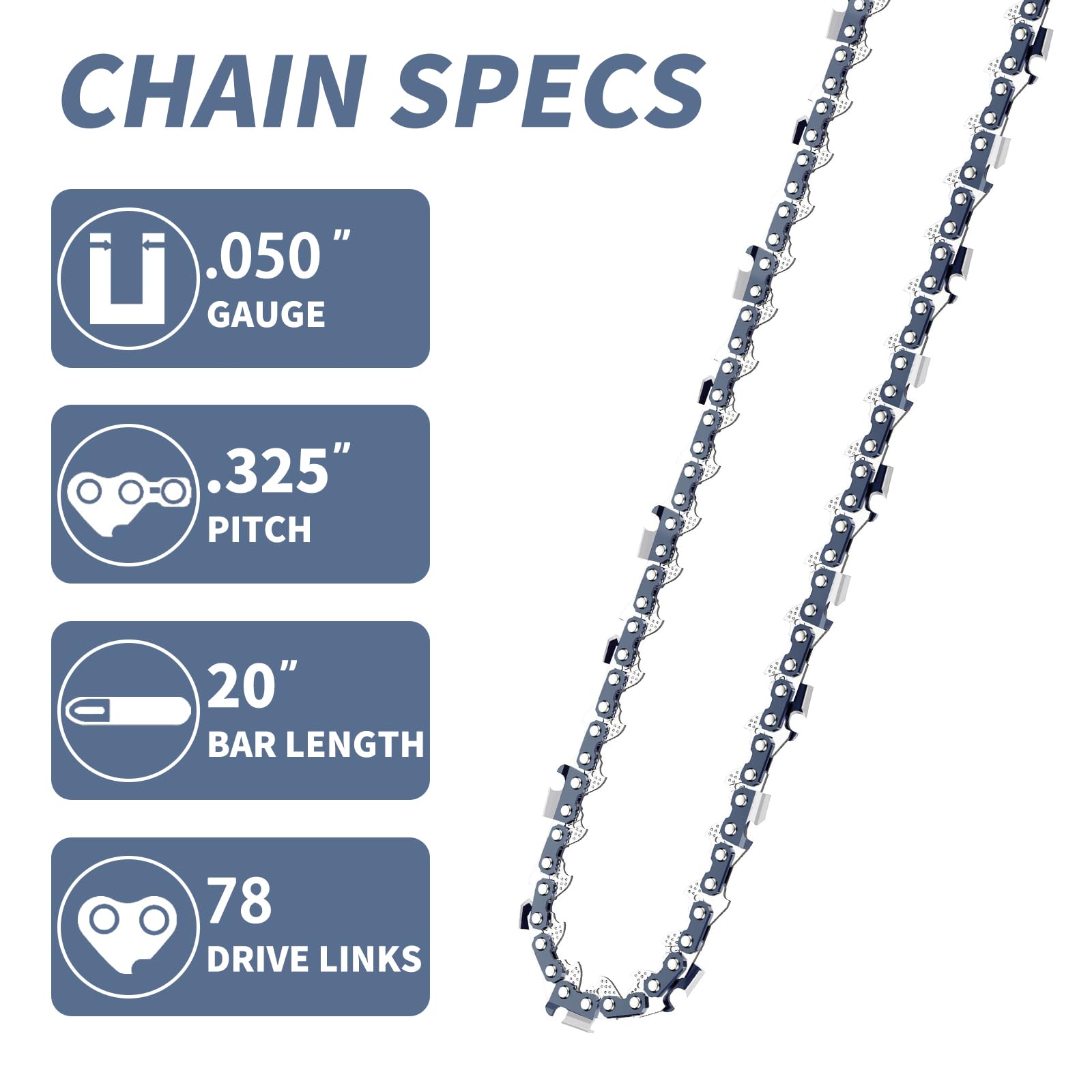 Close-up of Fifchall chainsaw chain sharp cutters