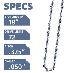 Close-up of Fifchall chainsaw chain showing German steel quality