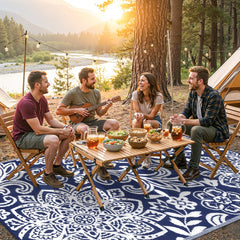 Close-up of Findosom Outdoor Rug mandala pattern