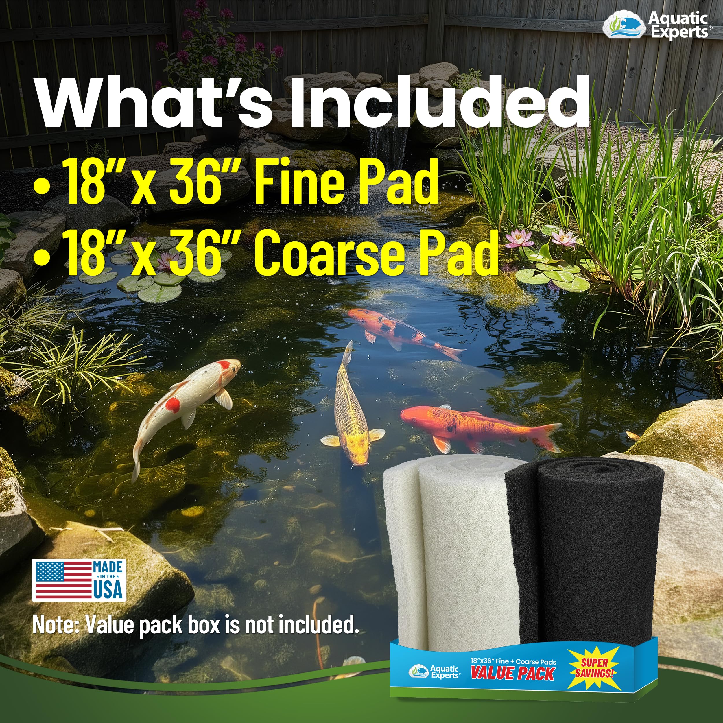 Close-up of Fine Pad from Aquatic Experts Koi Pond Filter Bundle