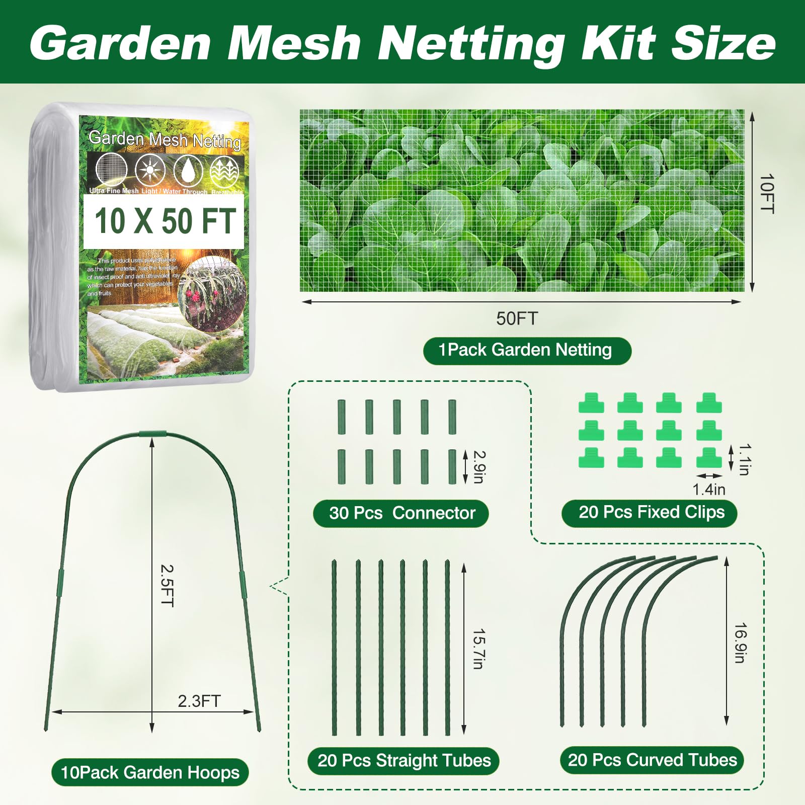 Close-up of Fippy garden netting showing mesh detail
