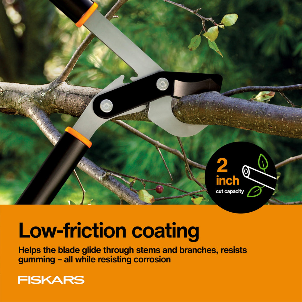 Close-up of Fiskars PowerGear mechanism on the lopper
