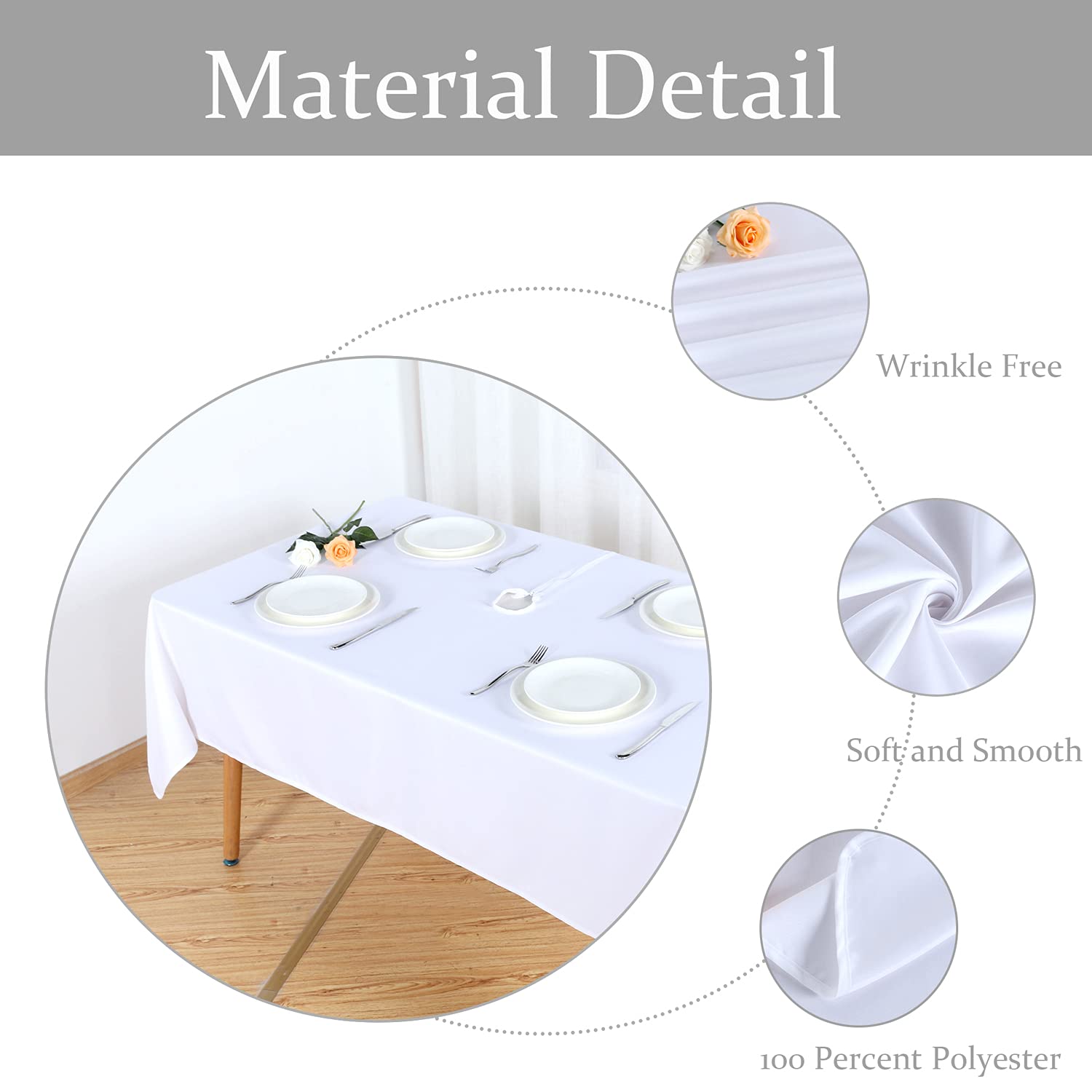 Close-up of Fitable Outdoor Tablecloth zipper feature