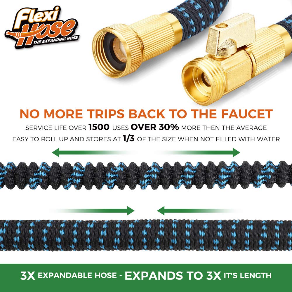 Close-up of Flexi Hose 8-pattern nozzle with ergonomic handle