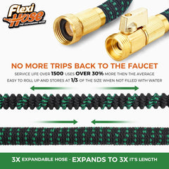 Close-up of Flexi Hose brass fittings
