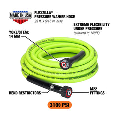 Close-up of Flexzilla Pressure Washer Hose fittings