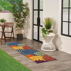 Close-up of floral design on Nourison Aloha rug