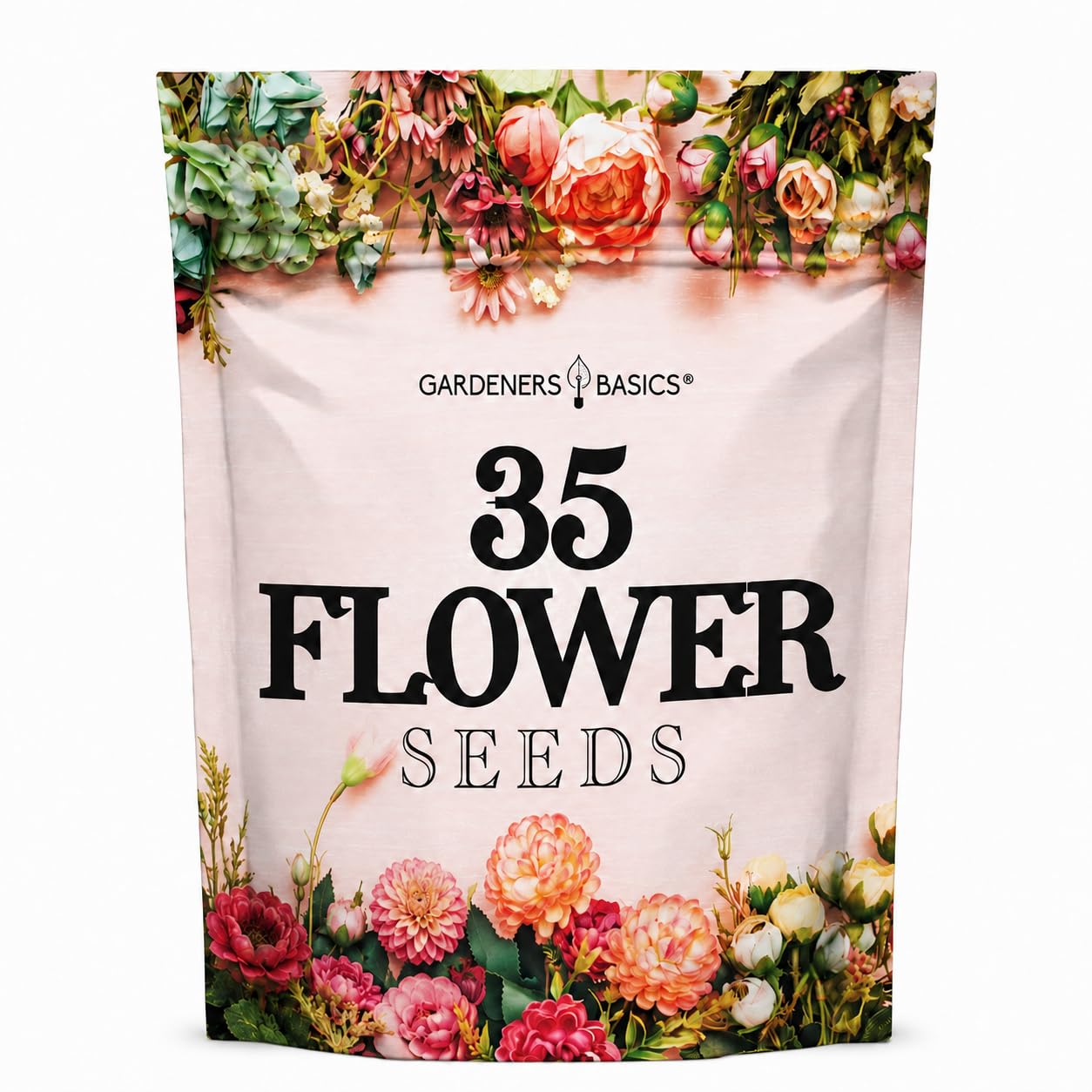 Close-up of flower seeds in packaging
