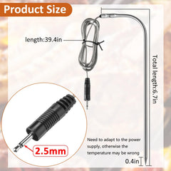 Close-up of Flutesan thermometer probes with 2.5mm jack