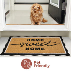 Close-up of Folkulture Home Sweet Home Doormat texture