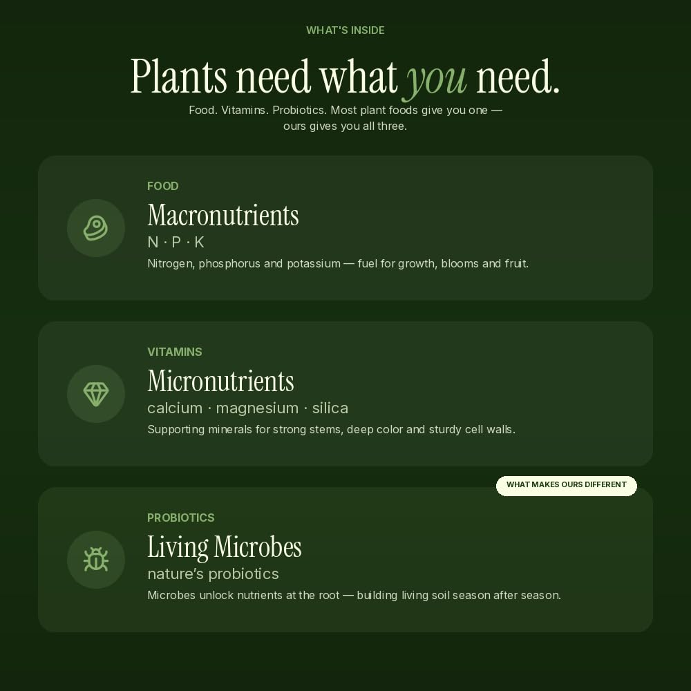 Close-up of FOOP Organic Liquid Plant Food bottle label