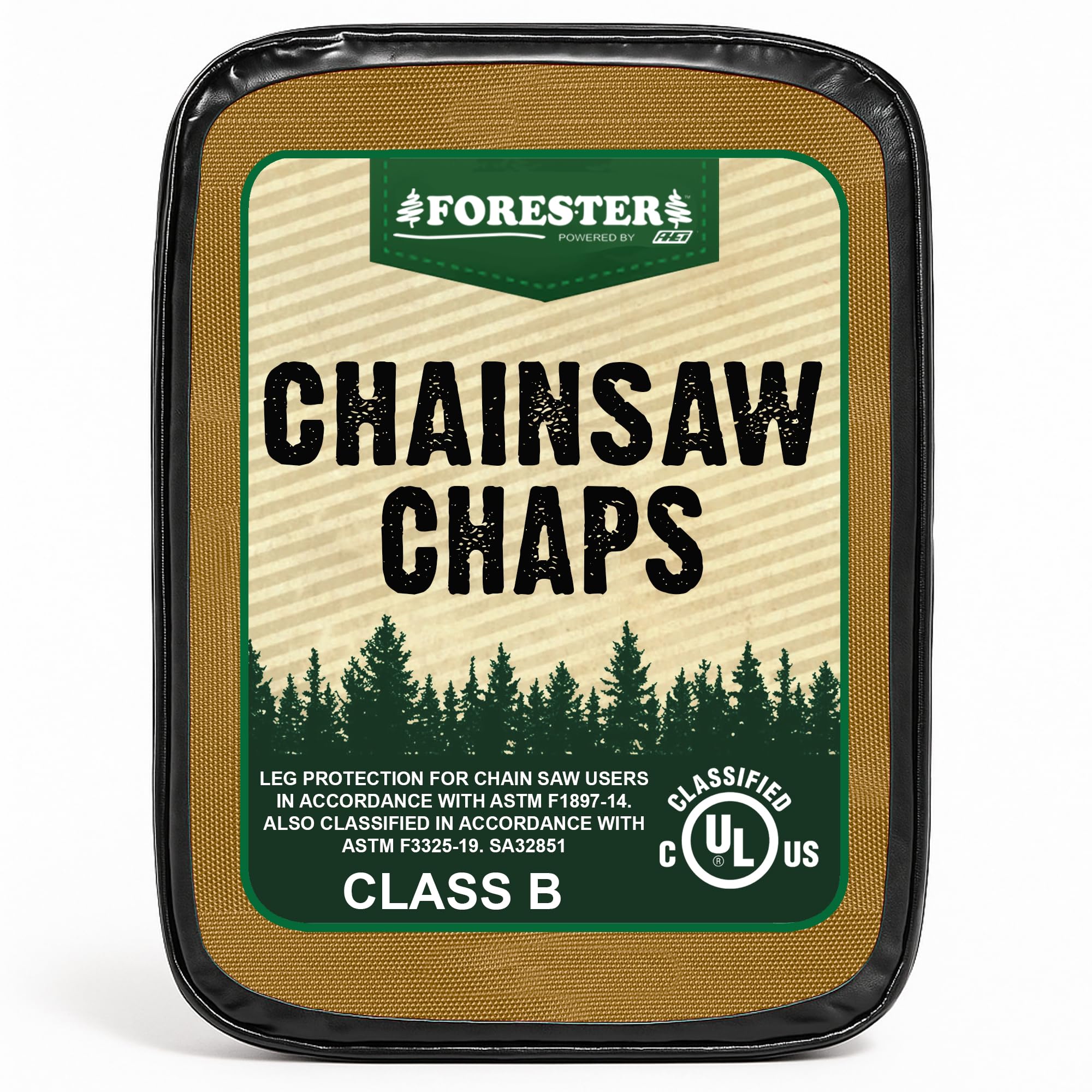 Close-up of FORESTER Chainsaw Chaps' adjustable waist strap