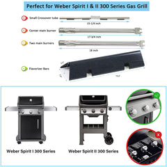 Close-up of FORYEYC flavorizer bars for Weber grills