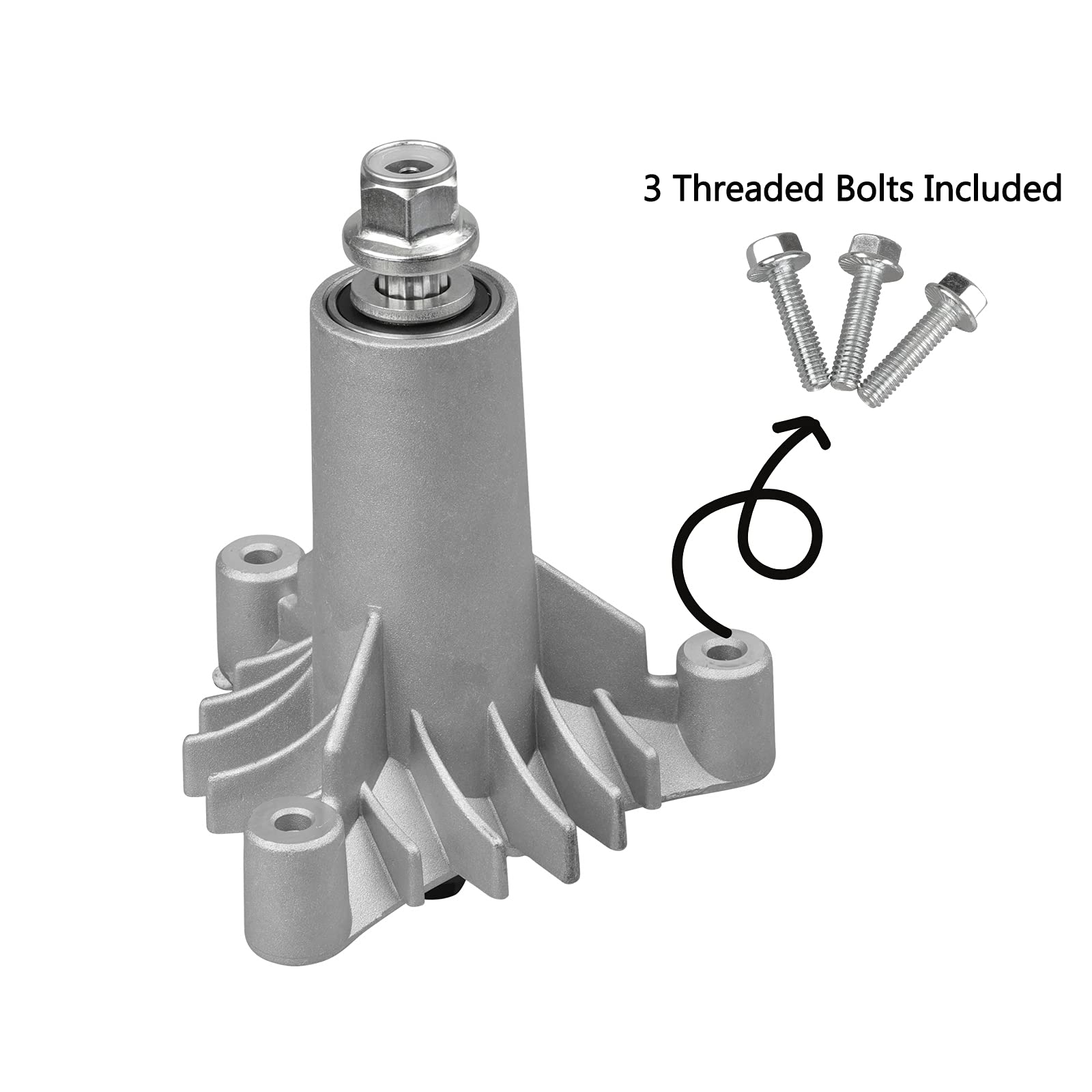 Close-up of Fourtry spindle lock nut and blade bolt