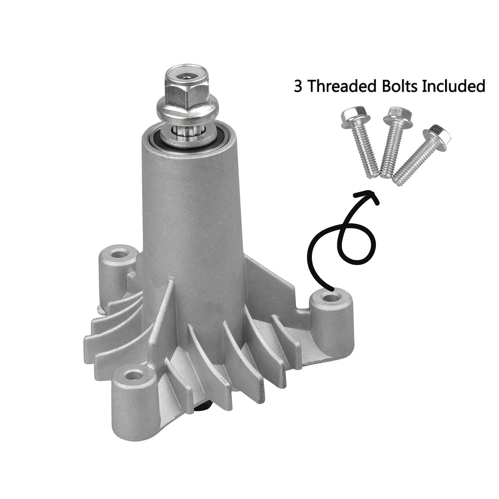 Close-up of Fourtry spindle lock nut and blade bolt
