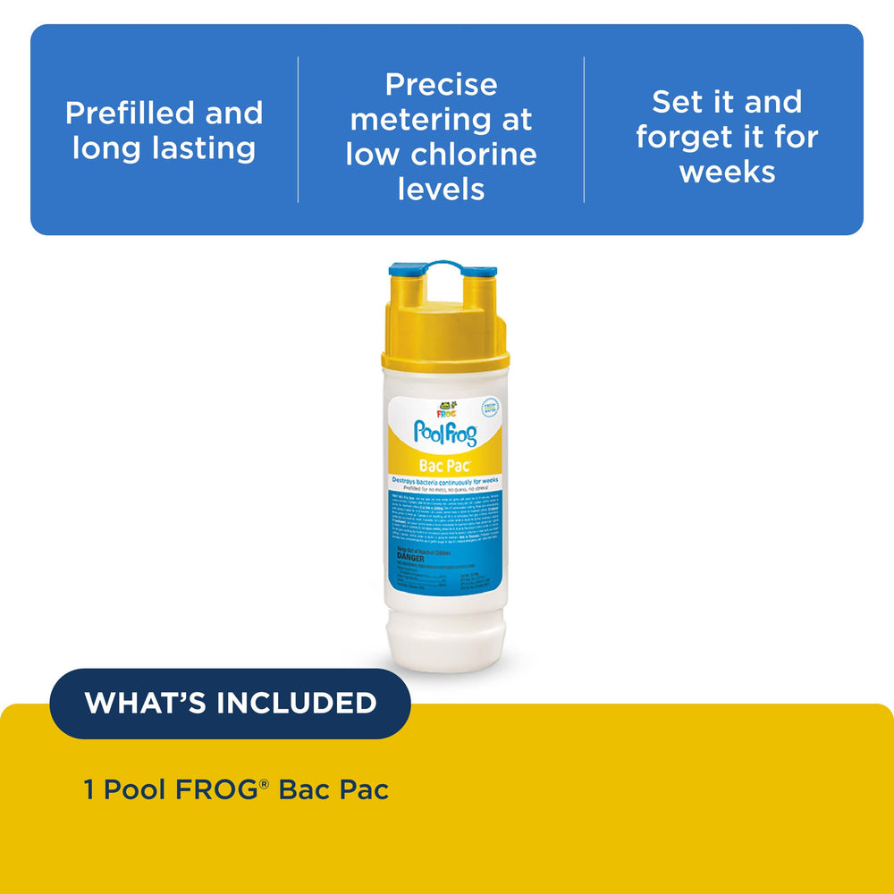 Close-up of FROG Bac Pac chlorine cartridge