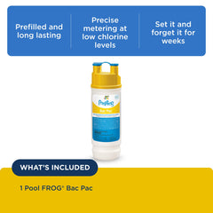 Close-up of FROG Bac Pac chlorine cartridge