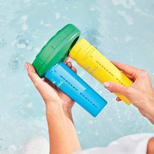 Close-up of FROG Test Strips for hot tub water testing