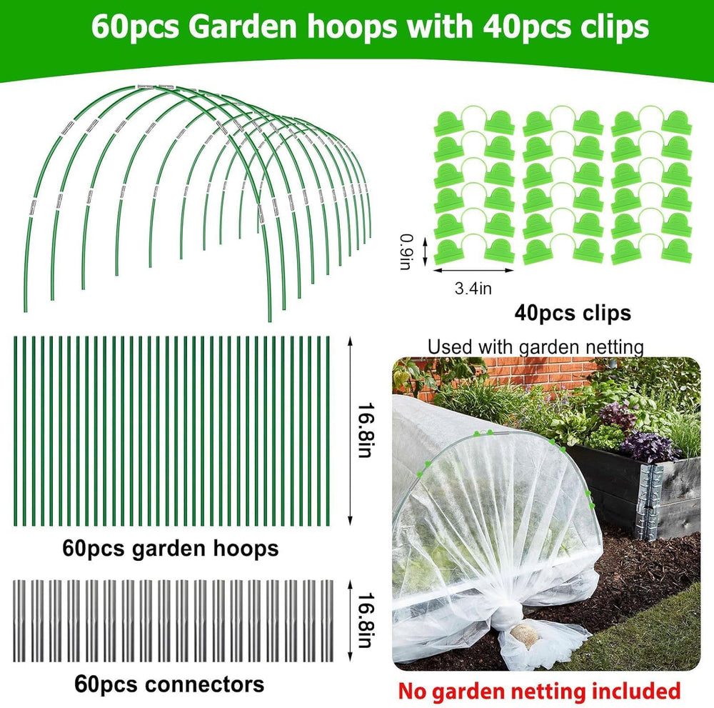 Close-up of FuBegi fiberglass garden hoop