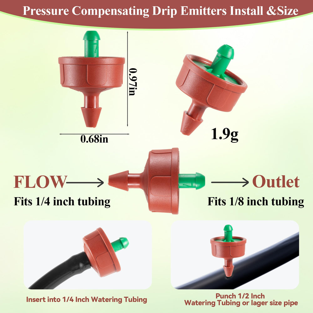 Close-up of FULAIERGD drippers showing connection points