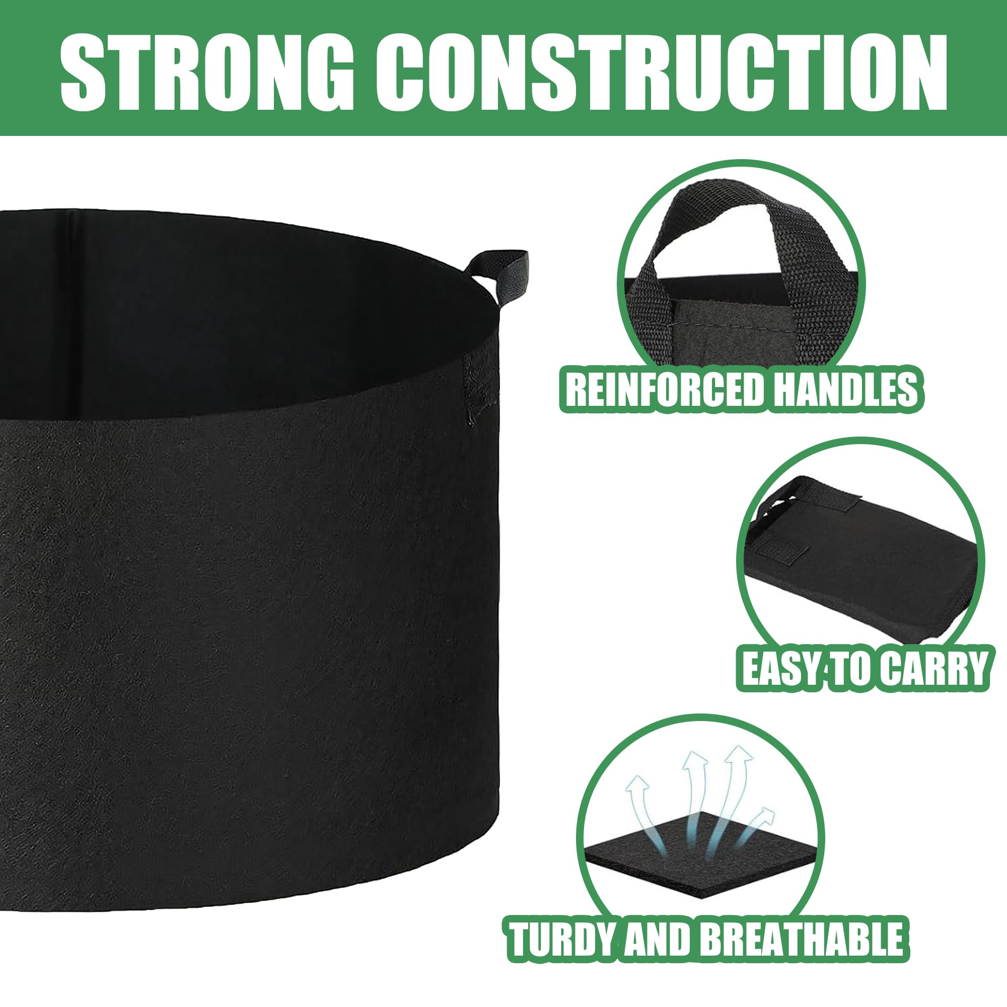 Close-up of FVOTNW grow bag handle