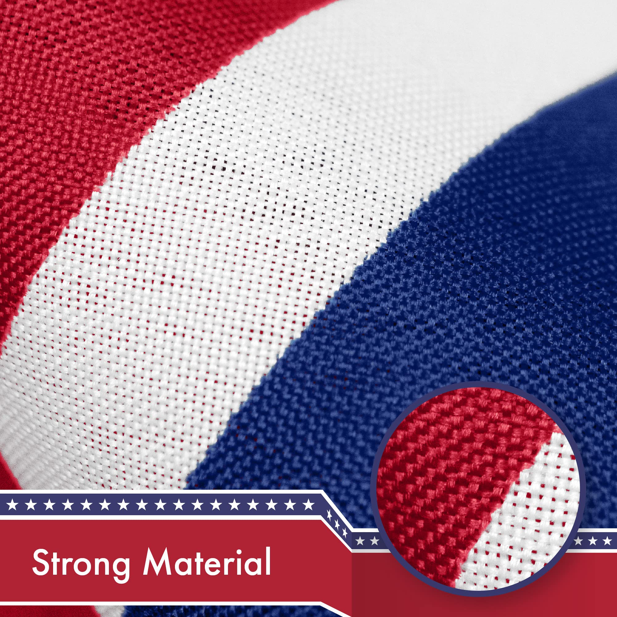 Close-up of G128 Hawaii Flag, 150D polyester fabric texture