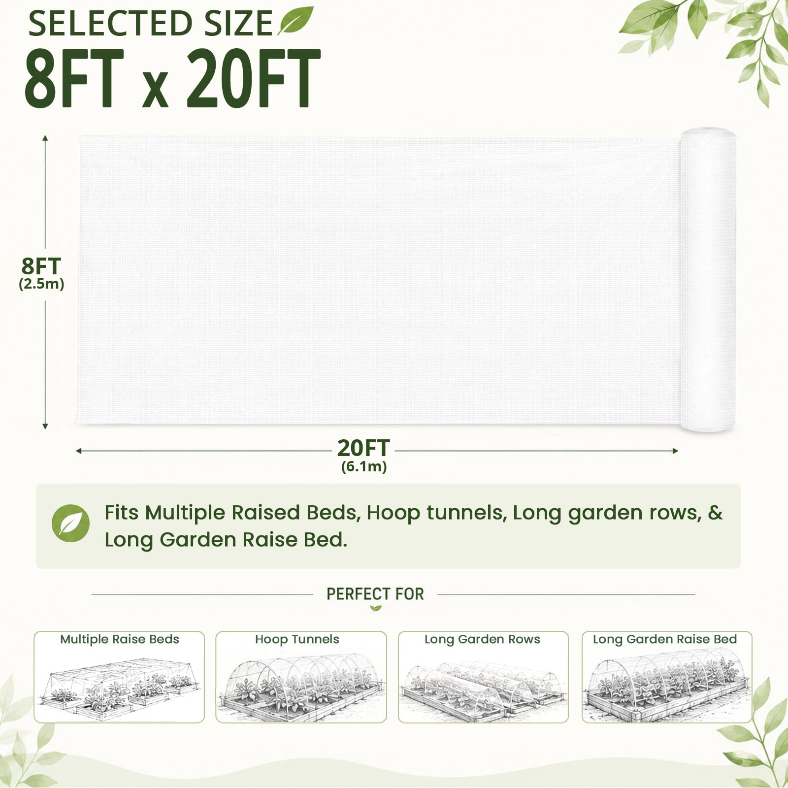 Close-up of Gardeningwill garden netting fine mesh texture