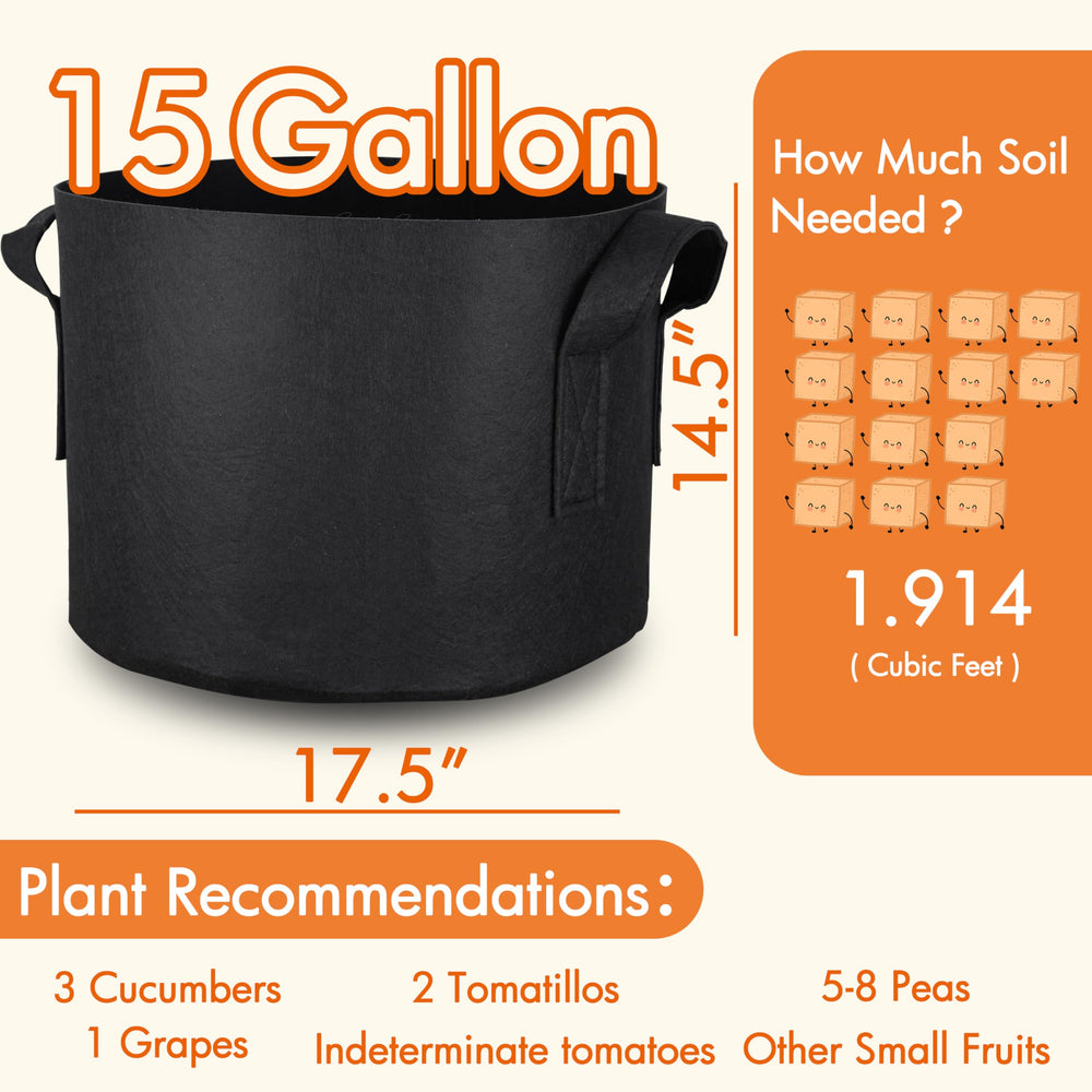 Close-up of Gardzen grow bag stitching and handle