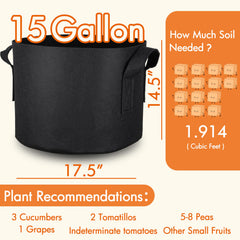 Close-up of Gardzen grow bag stitching and handle