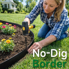 Close-up of Gardzen Landscape Edging Kit showing flexible structure
