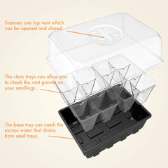 Close-up of Gardzen Seed Starter Tray with 12 cells