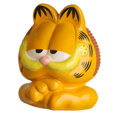 Close-up of Garfield Chia Planter with chia seeds growing